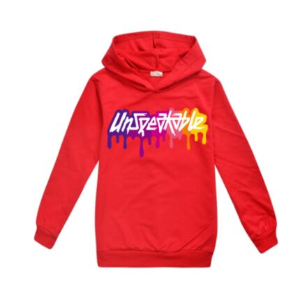 Unspeakable Unisex Printed Red Hoodie