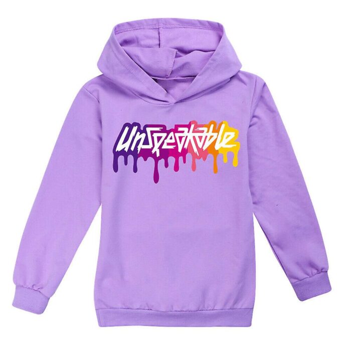 Unspeakable Printed Purple Hoodie