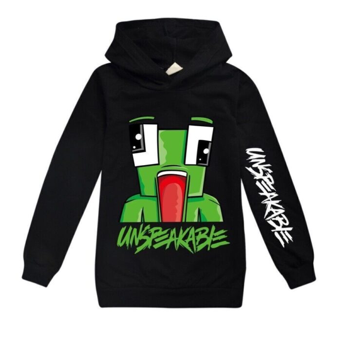 Unspeakable Black Print Hoodie